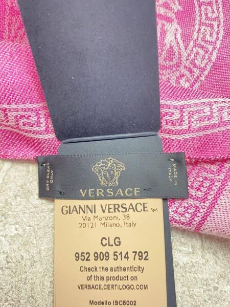 VERSACE(ヴェルサーチェ) / スカーフ/シルク/PNK/総柄/レディース