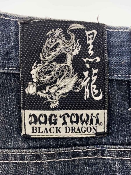 DOG TOWN(ドッグタウン) / 黒龍/ワイドデニムパンツ/刺繍入りボトム