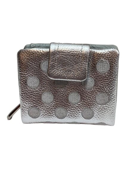 ear PAPILLONNER(イアパピヨネ) / 2つ折り財布/レザー/SLV/ドット