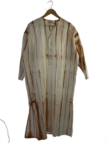 Archi(アーキ) / PLANT DYEING DRESS/M/コットン/WHT/ストライプ/AS23 
