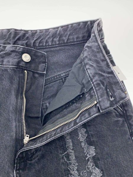 ZARA(ザラ) / フリンジバギーデニムパンツ/34/デニム/BLK | 古着の販売 