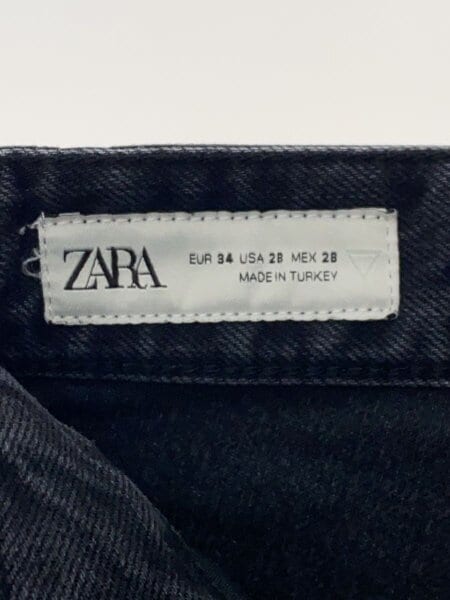 ZARA(ザラ) / フリンジバギーデニムパンツ/34/デニム/BLK | 古着の販売 