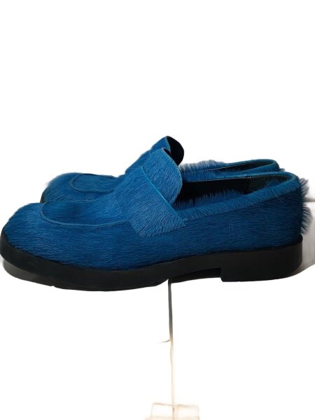 CAMPERLAB(カンペールラボ) / Blue long calf hair leather loafers/43 