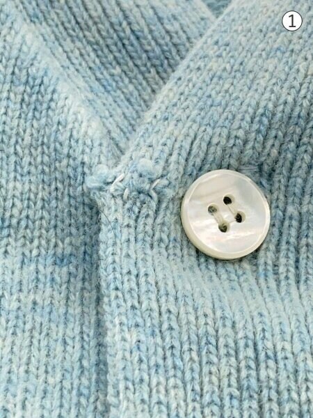 TTT_MSW(ティー) / 22AW/standard knit cardigan/L/ウール/BLU