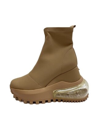 YELLOダブルスニーカーショートブーツMベージュ YELLOのレディース ブーツ検索結果|中古品の通販サイト セカンド
