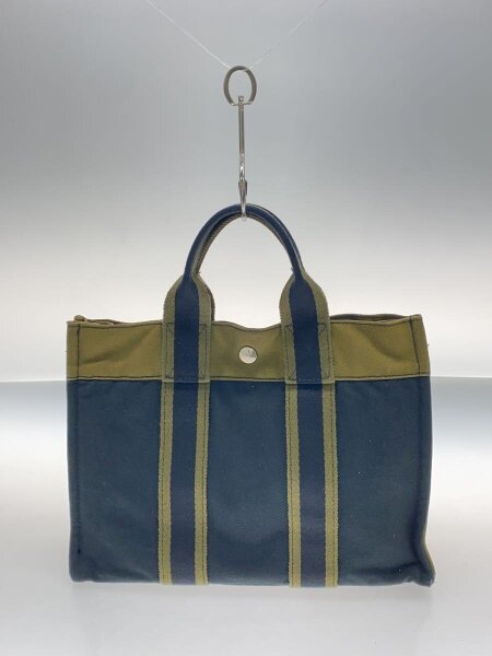 a*m様 エルメス フールトゥPM トートバッグ ネイビー×カーキ キャンバス HERMES(エルメス) / フールトゥPM/トートバッグ/キャンバス/KHK