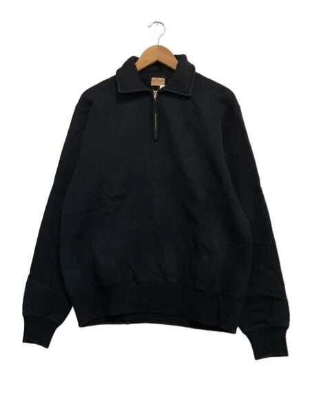 ホワイツビル WHITESVILLE HALF ZIP SWEAT SHIRT Whitesville(ホワイツビル) / HALF ZIP SWEAT SHIRT/L/コットン/BLK
