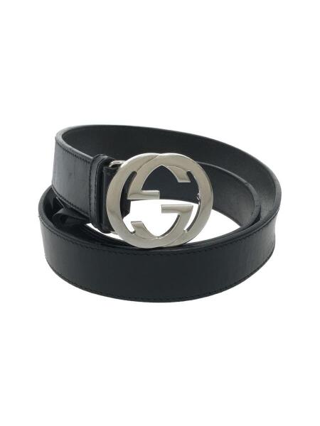 GUCCI ブラック ベルト GGバックル GUCCI(グッチ) / ベルト/レザー/BLK/無地/メンズ/GGベルト/11487・4