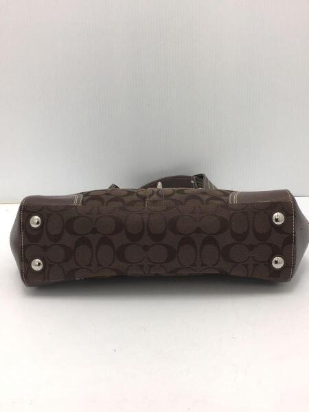 【美品】COACH コーチ ハンプトンズ キャリーオール F13975 COACH(コーチ) / キャリーオール_ハンプトンズ_シグネチャー_ブラウン