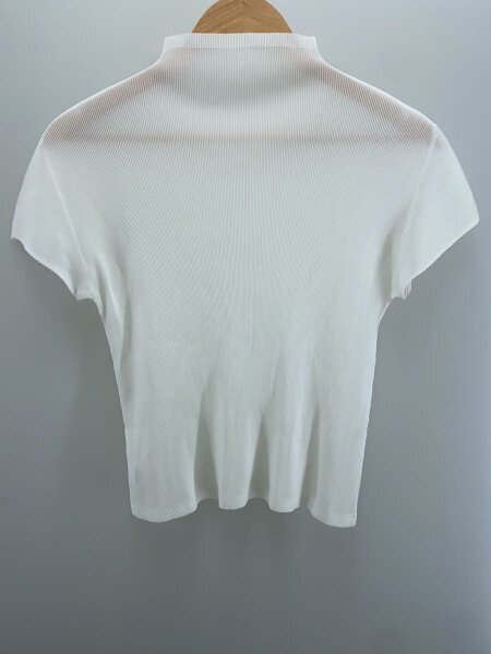PLEATS PLEASE ISSEY MIYAKE / 半袖カットソー/3/ポリエステル/WHT/無地/PP23-FK325 PLEATS PLEASE ISSEY MIYAKE(プリーツプリーズイッセイミヤケ) / 半袖
