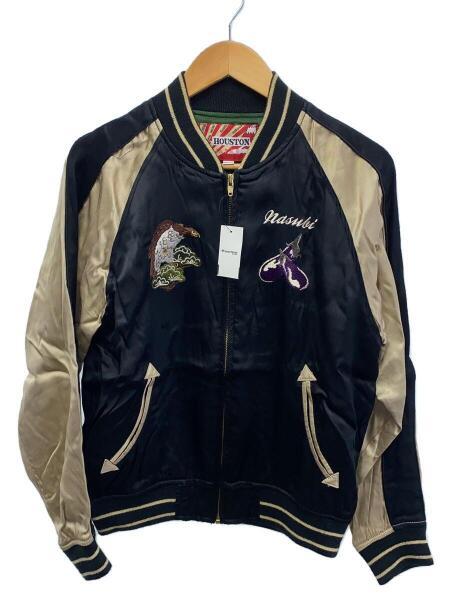 HOUSTON(ヒューストン) / スカジャン/M/コットン/ブラック/使用感有  