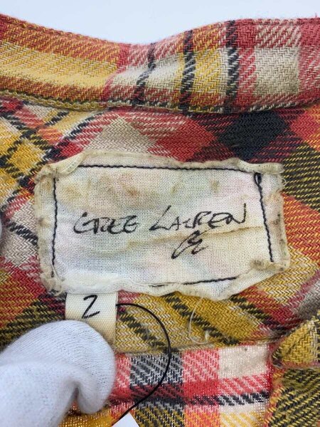 GREG LAUREN(グレッグローレン) / 長袖シャツ/2/コットン/イエロー/毛