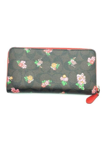 COACH(コーチ) / 長財布/フェイクレザー/BRW/花柄/レディース 
