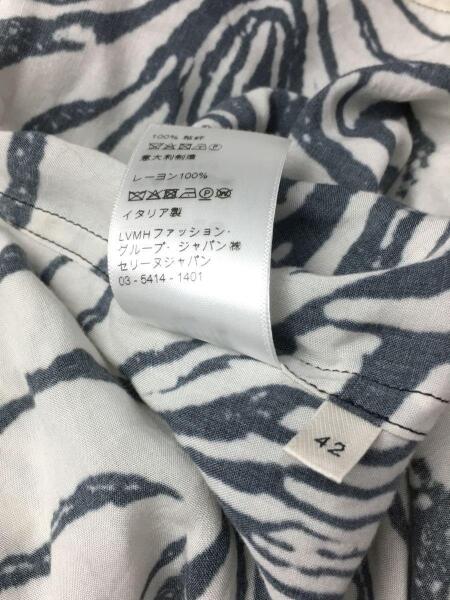 CELINE(セリーヌ) / 半袖シャツ/42/レーヨン/WHT/ゼブラ/2C517346Q