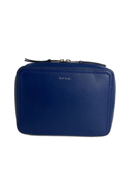 美品　ポールスミス　シグネチャーストライプトリム　ショルダーバッグ　ネイビー　紺 Paul Smith(ポールスミス) / ショルダーバッグ/レザー/ブルー