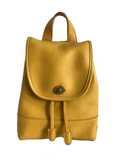 COACH(コーチ) / リュック/レザー/イエロー/B6C-9960/汚れ有/擦れ有 