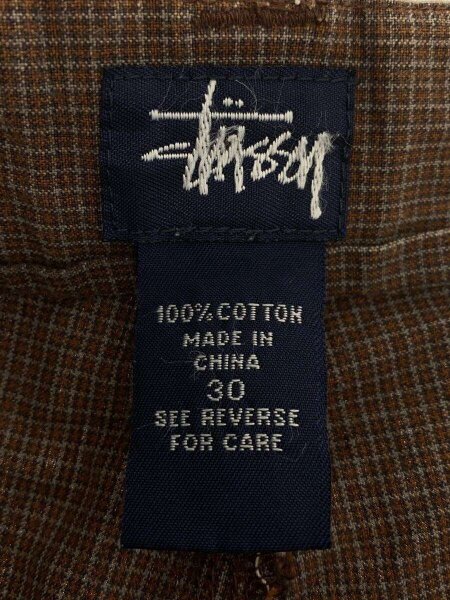 Stussy チェック柄 ショートパンツ ブラウン系 STUSSY(ステューシー) / ショートパンツ/30/コットン/ブラウン