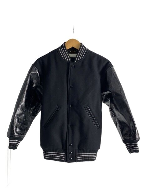 SAINT LAURENT(サンローラン) / スタジャン/34/ウール/ブラック/無地 