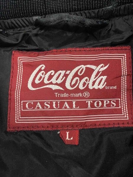 Coca・Cola(コカコーラ) / スタジャン/L/ナイロン/ブラック/90s 