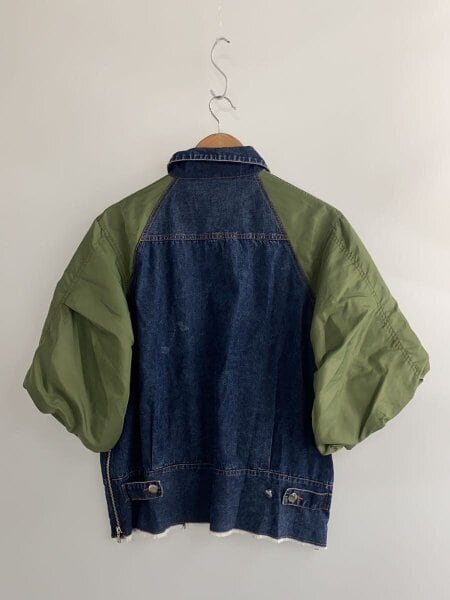 レディース ALLSAINTS ナイロン切替デニムオーバージャケット