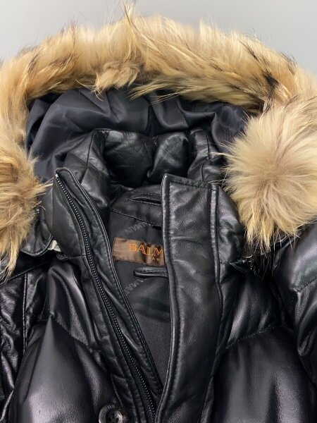 BALMAIN(バルマン) / ダウンジャケット/L/羊革/BLK/無地 | 古着の販売 