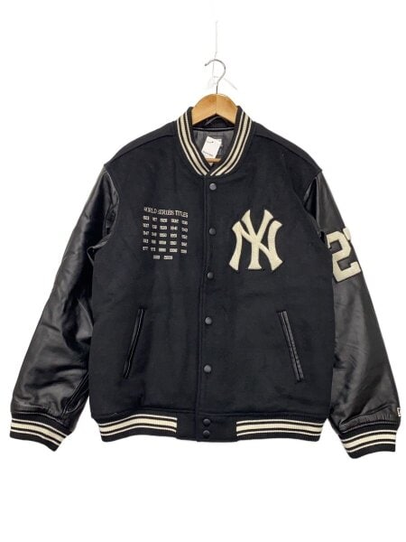 NEW ERA スタジャン XL ネイビー ウール混 中綿入り NEW ERA(ニューエラ) / スタジャン/XL/ウール/SLV | 古着の販売・通販