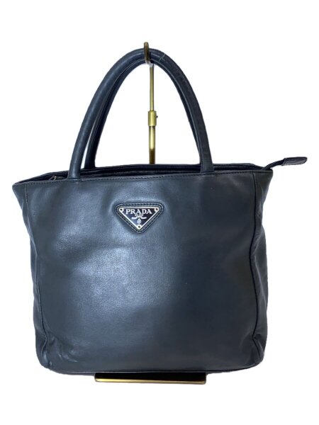 PRADA(プラダ) / ハンドバッグ/レザー/BLK/無地 | 中古品の販売・通販 
