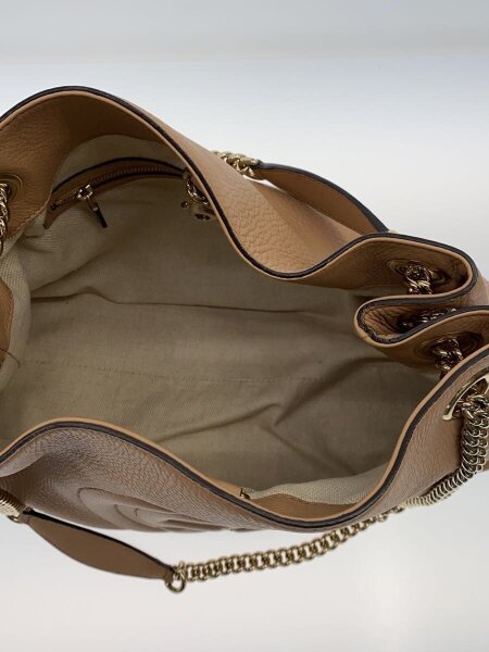 GUCCI(グッチ) / チェーン・トートバッグ_ソーホー/レザー/BEG | 中古 