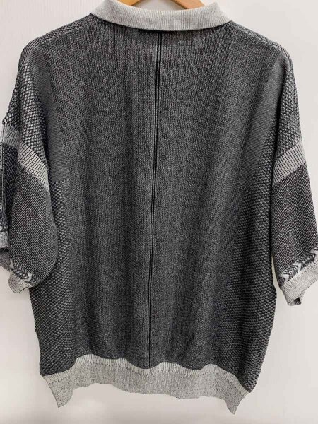 YASHIKI(ヤシキ) / Umiiro Knit Polo/1/コットン/GRY/YSK-25SS-KN11 