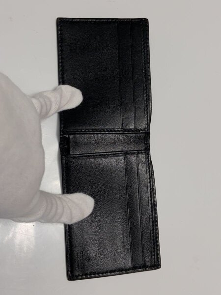 GUCCI(グッチ) / 2つ折り財布/レザー/BLK/無地/メンズ/547595 | 中古品