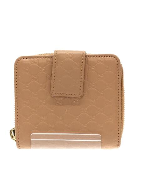 GUCCI / 2ツ折サイフ_マイクログッチシマ/レザー/PNK/総柄/レディース GUCCI(グッチ) / 2ツ折サイフ_マイクログッチシマ/レザー/PNK