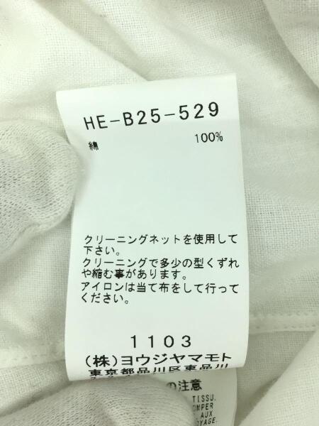 yohji yamamoto POUR HOMME(ヨウジヤマモトプールオム) / タグ付/WHITE 
