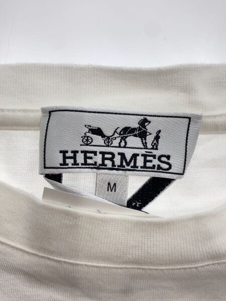 HERMES(エルメス) / 23SS/レイヤードTシャツ/Tシャツ/M/コットン/WHT 