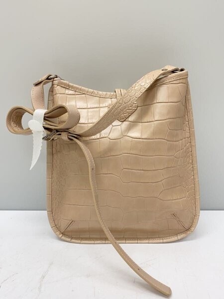 【ほぼ未使用・希少】ロンシャン ルプリアージュ 2wayバッグ クロコ型押し LONG CHAMP☆クロコダイル型押しバッグ ほぼ未使用・希少】ロンシャン