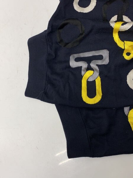 HERMES / EFFET KALEIDOSCOPE SHORT-SLEEVE/半袖カットソー/38/ウール/BLK/総柄 HERMES(エルメス) / EFFET KALEIDOSCOPE SHORT-SLEEVE/半袖カットソー