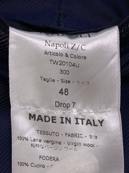 De Petrillo(デペトリロ) / スーツ/NAPOLI Z/C/仕付け糸付/48/ウール