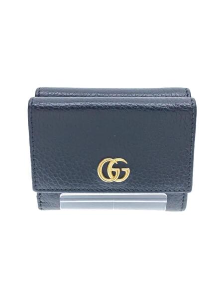 GUCCI(グッチ) / 3つ折り財布/レザー/BLK/レディース/524672・203887