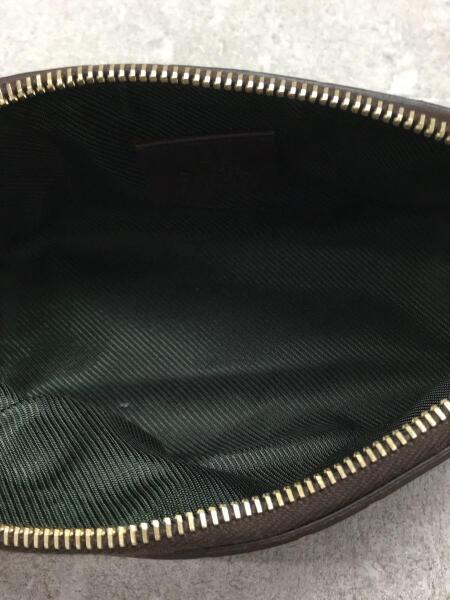 GUCCI(グッチ) / グッチシマポーチ/GGロゴエンボス/レザー/ブラウン/総