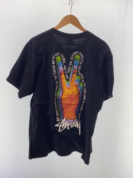 STUSSY(ステューシー) / PEACE SIGN TEE/Tシャツ/L/コットン/ブラック 