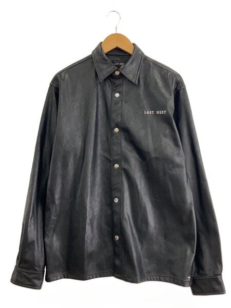 LAST NEST(ラストネスト) / 長袖シャツ/XL/フェイクレザー/BLK | 古着 