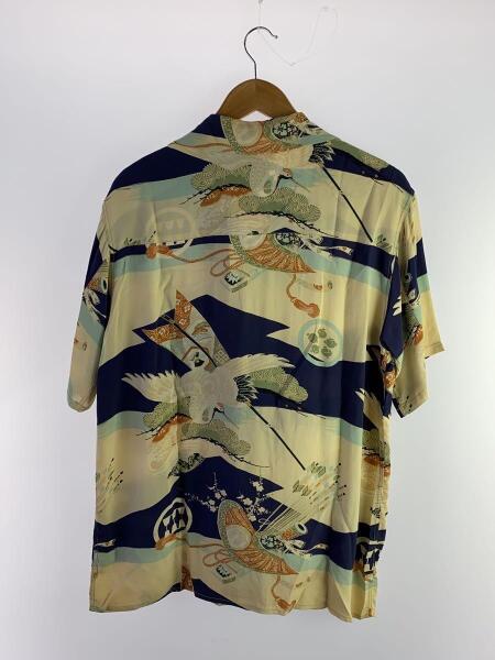 SUN SURF(サンサーフ) / アロハシャツ/M/レーヨン/NVY/SS31211/鶴/和柄