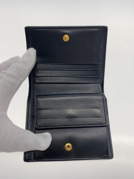 FENDI / Bi-Fold/バイフォールド/2つ折り財布/レザー/BLK/レディース/8M0387 A5PK// FENDI(フェンディ) / Bi-Fold/バイフォールド/2つ折り財布/レザー/BLK