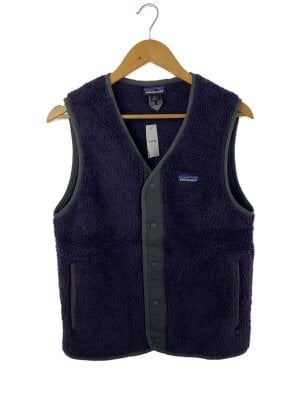 patagonia フリースベスト XS クリーム/ネイビー
