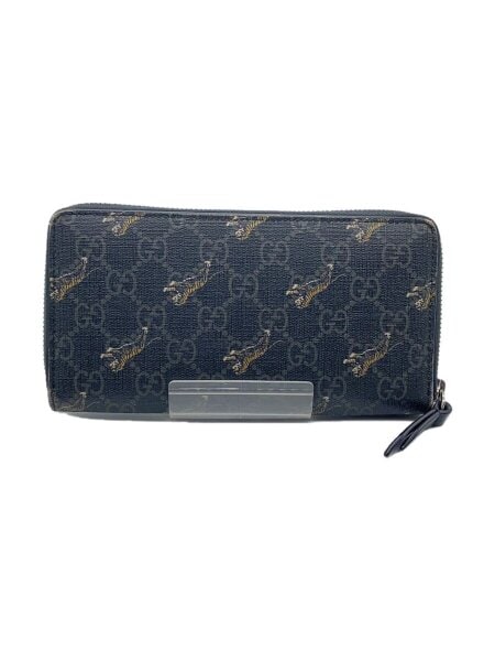 GUCCI(グッチ) / 長財布_GGスプリーム_タイガープリント/PVC/BLK/総柄 