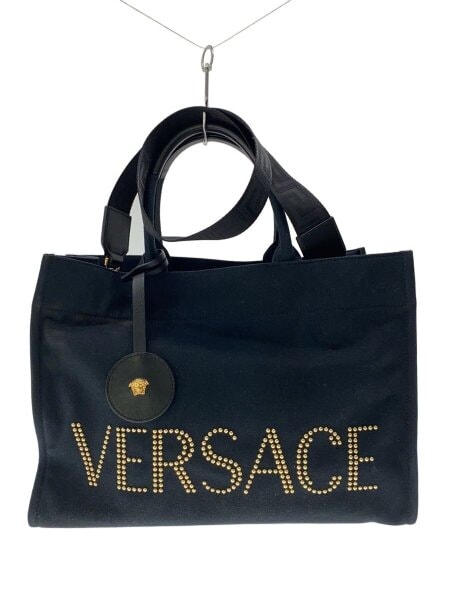 VERSACE(ヴェルサーチェ) / トートバッグ/キャンバス/BLK/1A10397
