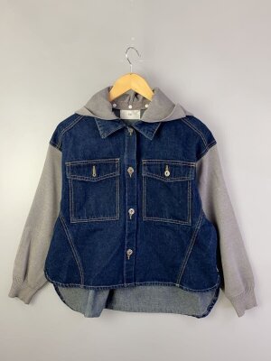 GAP◇Gジャン/L/コットン/BLU/パッチワーク デニムパッチワーク 4 