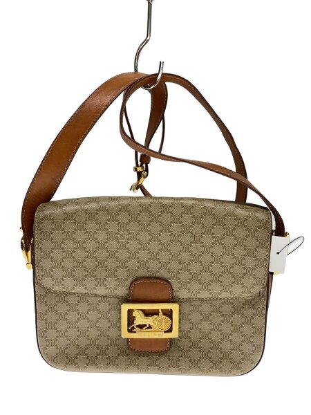 CELINE(セリーヌ) / マカダム柄/馬車金具/ショルダーバッグ/レザー 