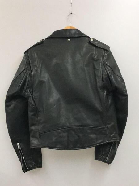 Schott / ダブルライダースジャケット/34/牛革/ブラック/無地/バイカータグ後期/80s Schott(ショット) / ダブルライダースジャケット/40/レザー/80~90年代