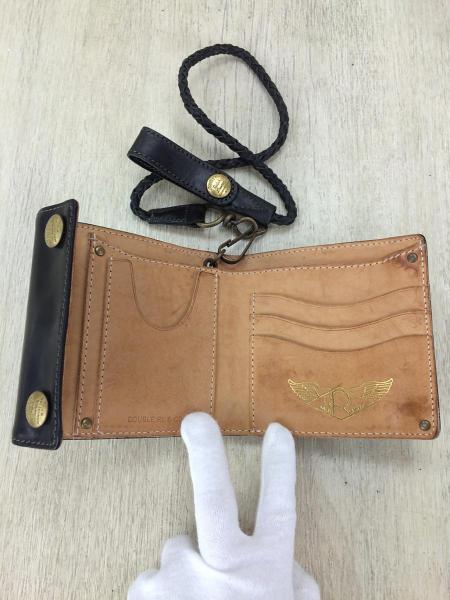 RRL(ダブルアールエル) / 2つ折り財布/BLK/無地/中古 | 中古品の販売 