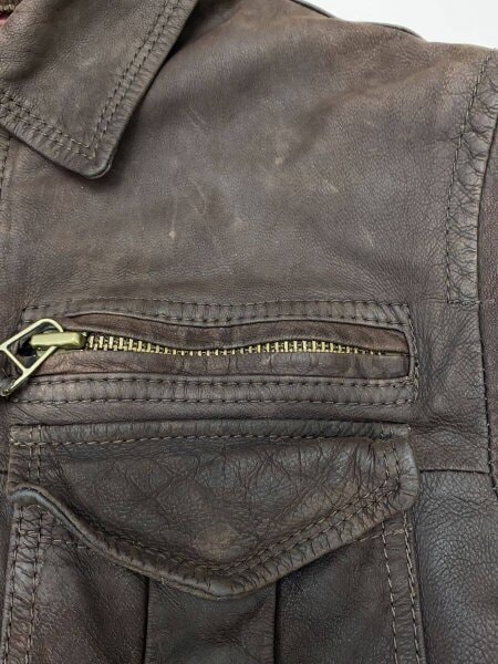 AVIREX(アヴィレックス) / ポリスマンレザージャケット/M/山羊革/BRW